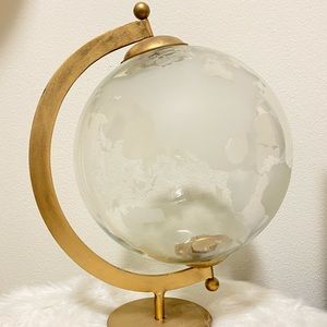 Brass and glass globe